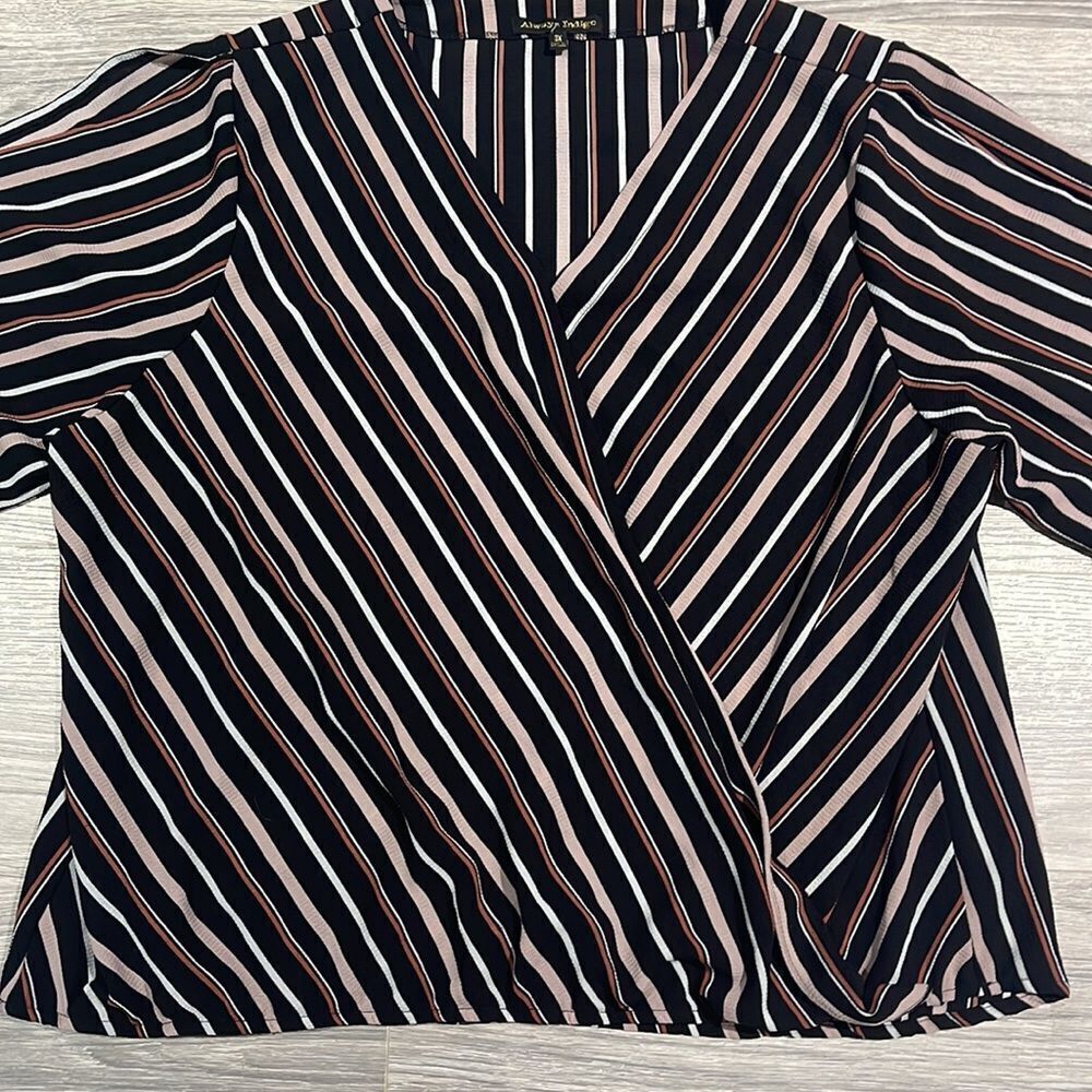 Always Indigo cute wrap blouse